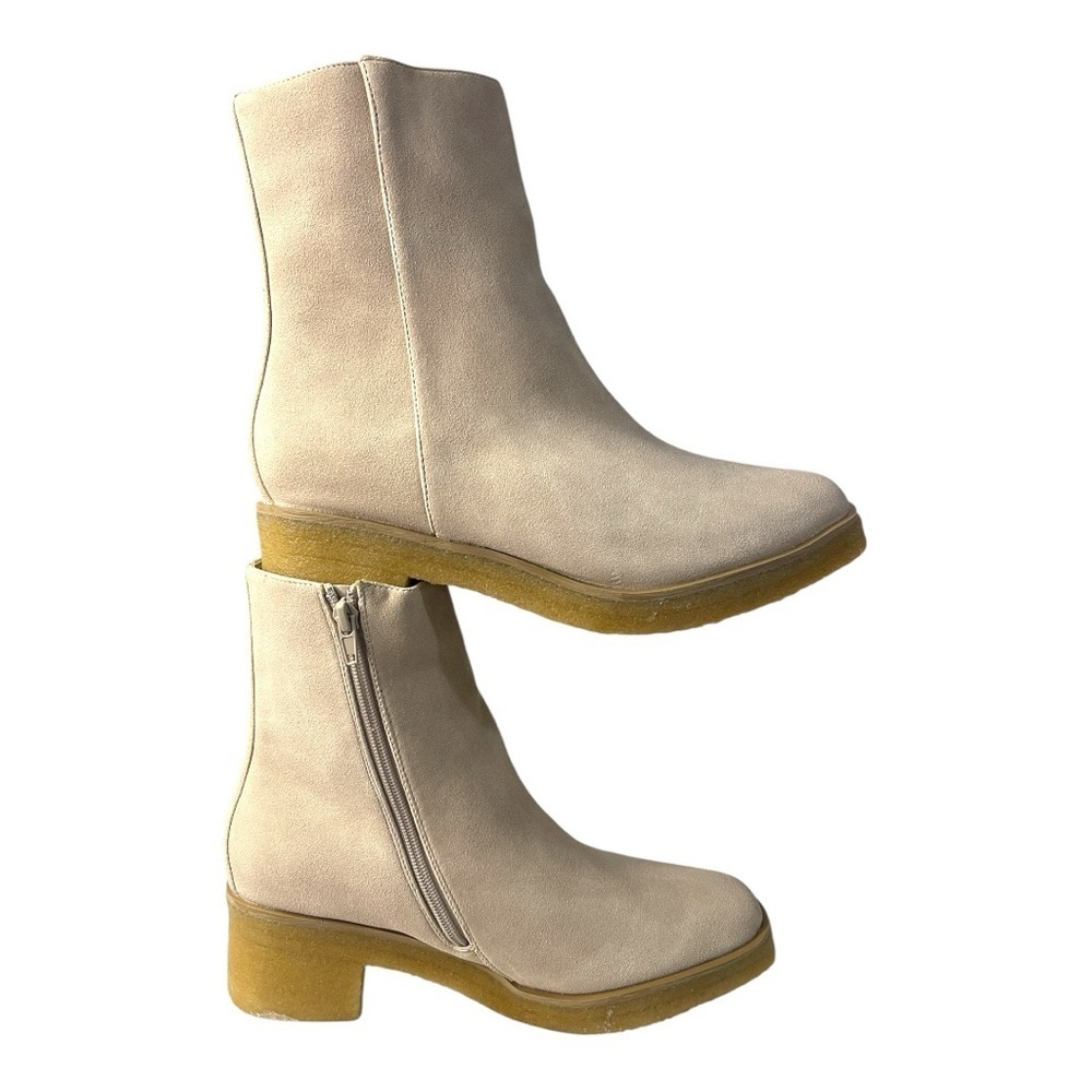Coconuts by Matisse Elsa Ivory Suede Ankle Boots – Size 9.5M - Picture 4 of 7